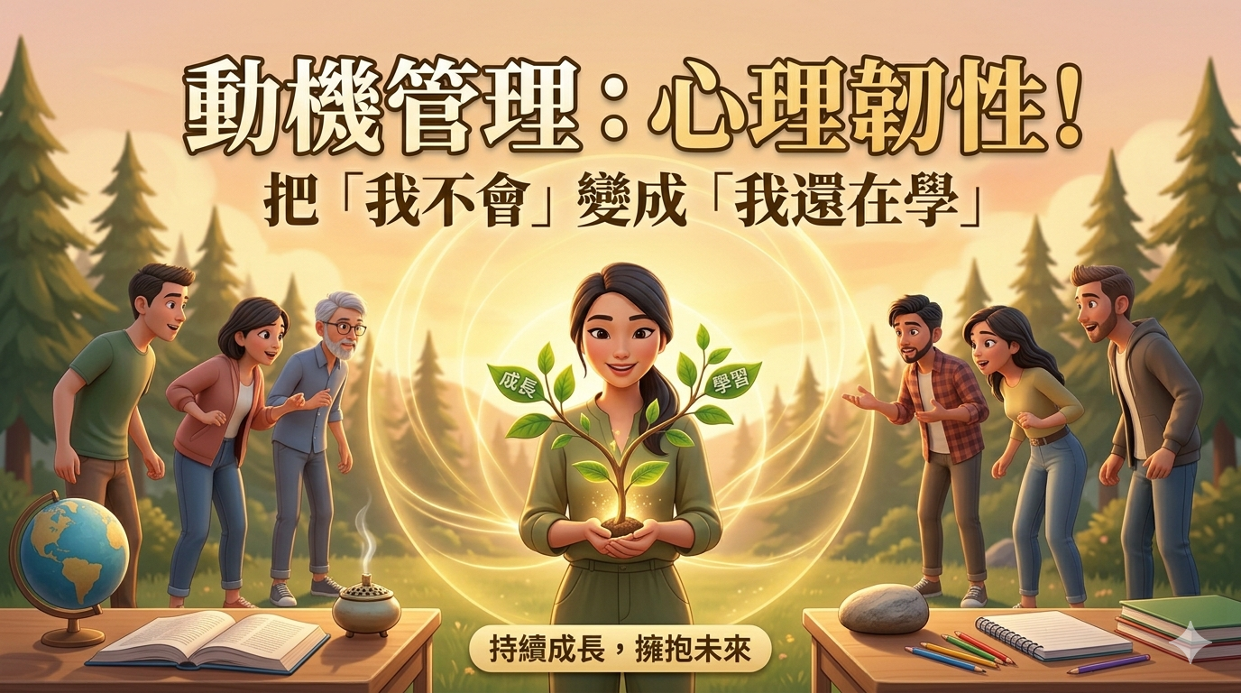 動機管理：心理韌性！把「我不會」變成「我還在學」